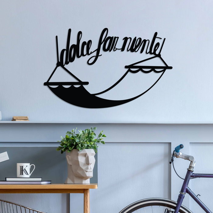 Wallity Dolce Far Niente 5 - Escultura de pared de metal negra